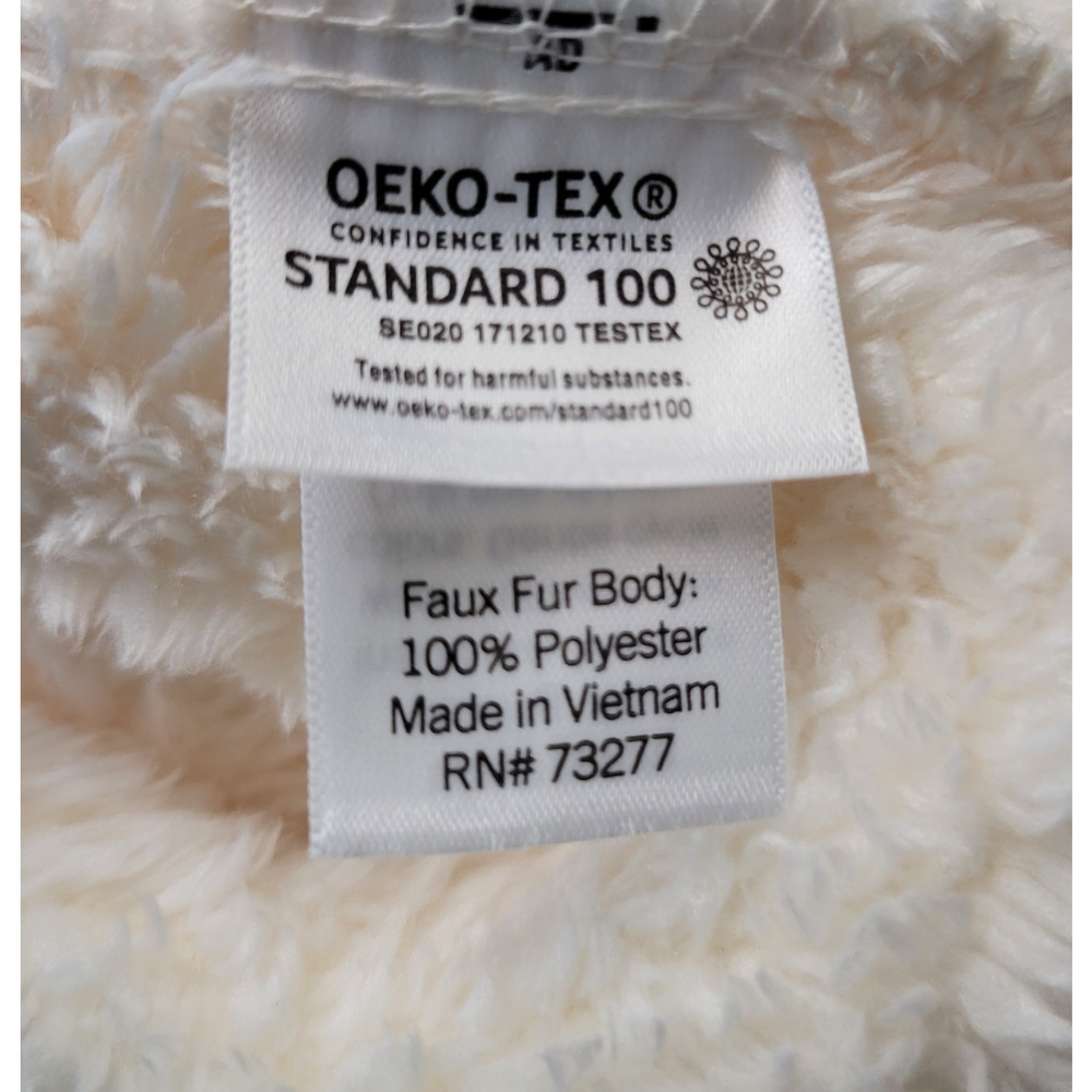 New Sonoma Sherpa Cozy Soft Sweater Womens XXL Faux Fur Fleece Zip Ivory - Picture 11 of 14